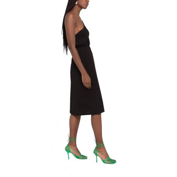 NEW SALVATORE FERRAGAMO pleated silk skirt in black/white - Picture 3 of 6